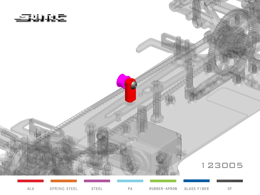 SN-RC 123005 1:10 RCAccessories حزام الموتر مجموعة
