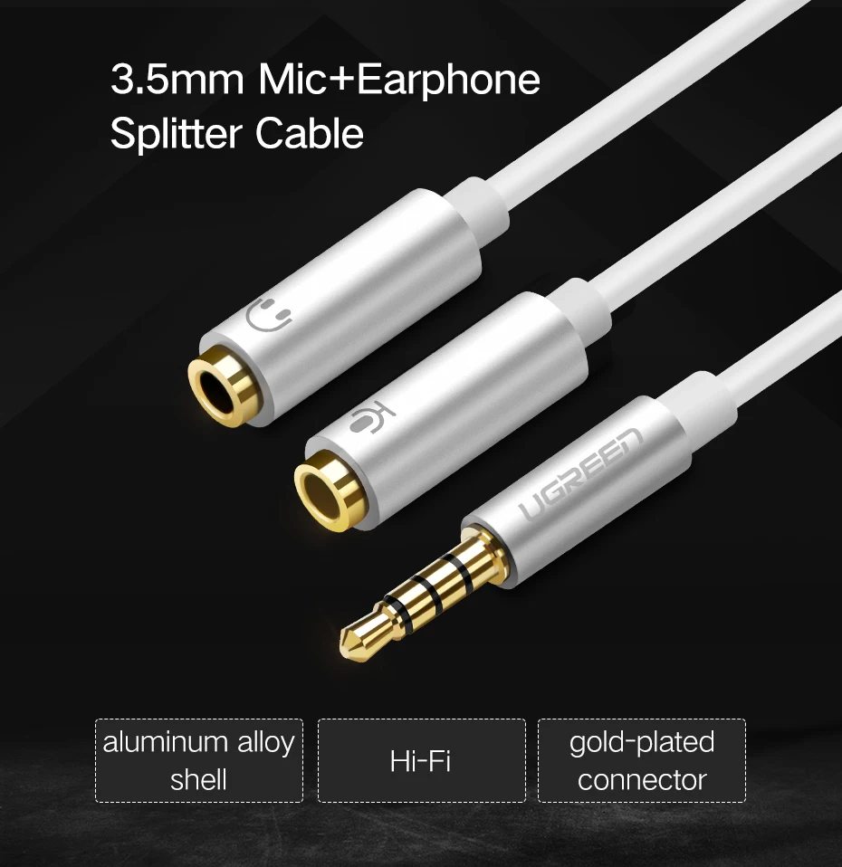 Keple Adaptador De Auriculares Estéreo De 6.35 A 3.5, Adaptador De Enchufe De Audio AUX Mini