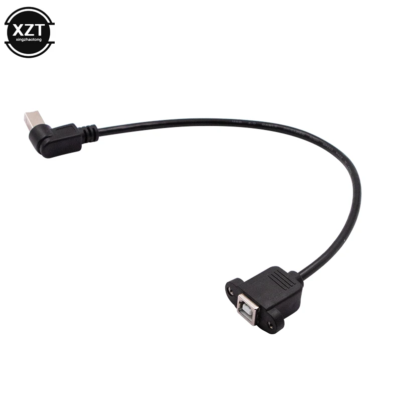 Прямоугольный провод USB 2.0 типа B «папа» к USB B «мама» для крепления на панели принтера Удлинительный кабель для синхронизации Шнур 90 градусов горячая распродажа
