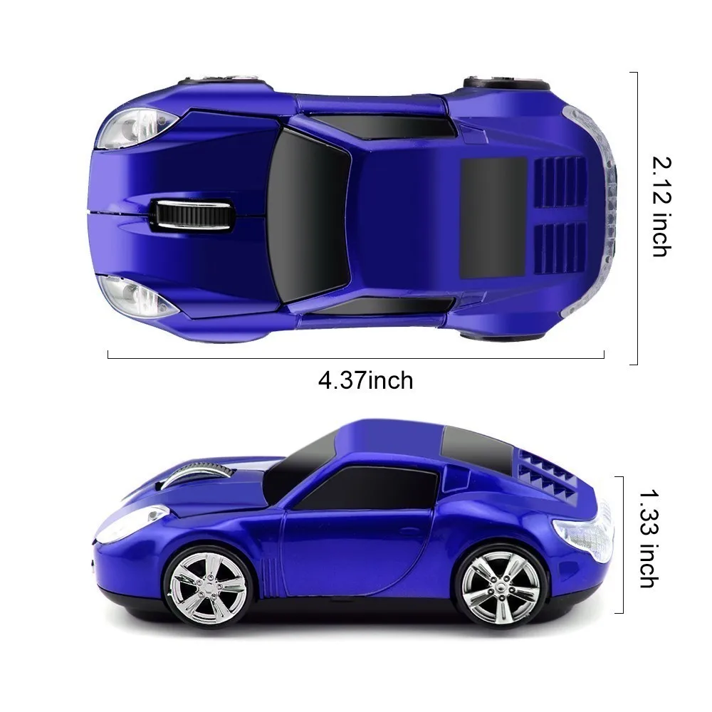 Wireless Computer Mouse Gamer Cool Super Car Shape Mice 1600DPI Optical Gaming Car Mause With USB Receiver For PC Laptop Office