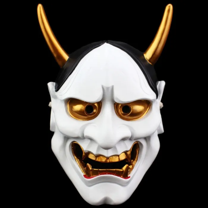 Resin Japanese Buddhist Evil Oni Noh Hannya Mask Cosplay Scary Mask CS Fancy Costume Masquerade Party Terror Halloween Cosplay