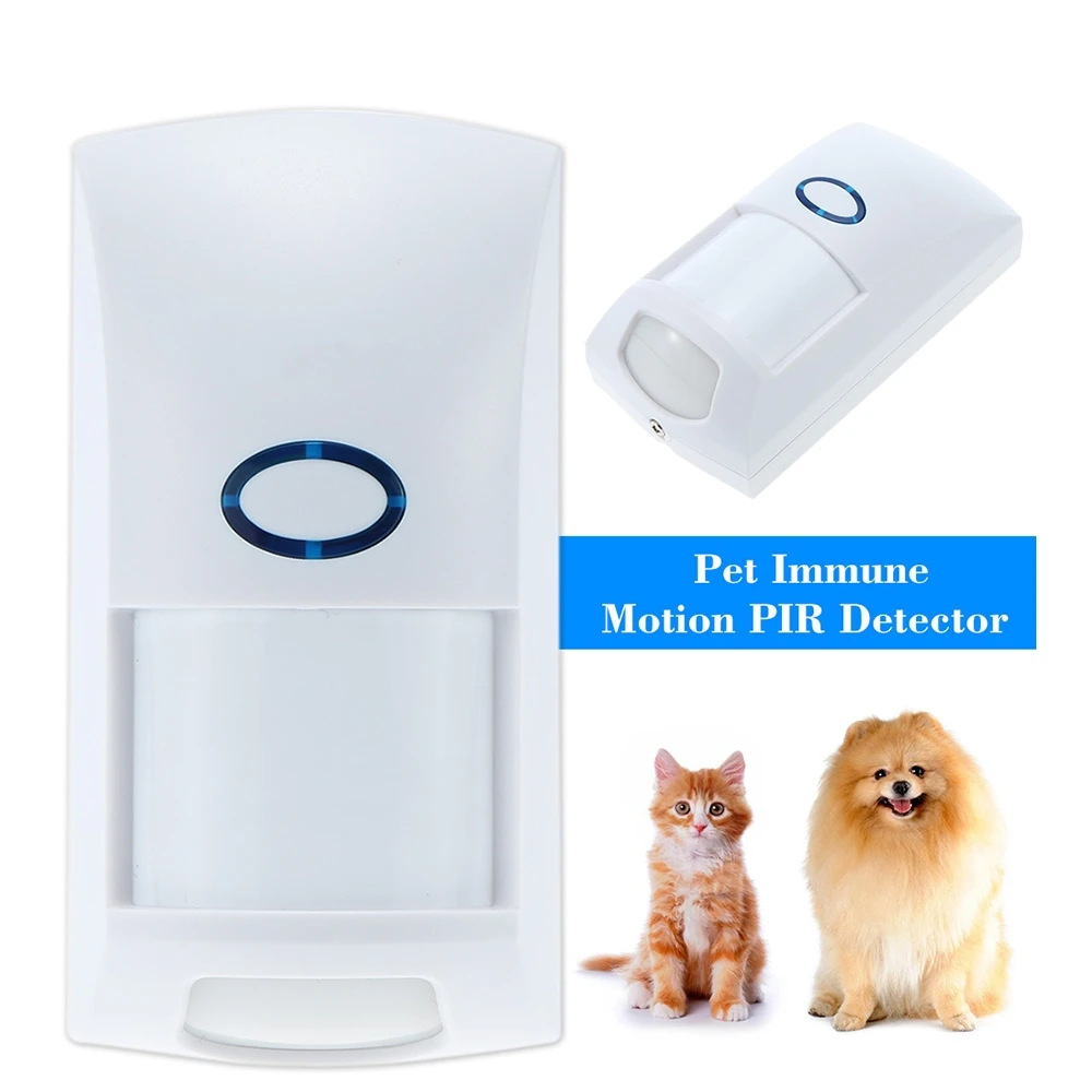 Mini portátil com fio 25kg pet imune dupla infravermelho pir sensor detector de movimento inteligente reconhecimento de volume para a segurança em casa