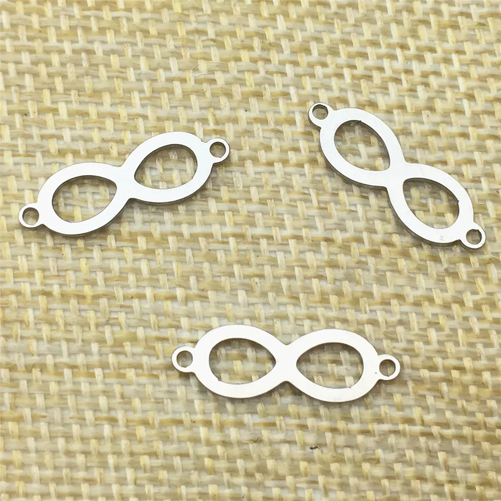 Infinite Love Charm Connectors 10pcs Stainless Steel Connectors Necklace Bracelet Findings Diy Earrings Jewelry Making Tools