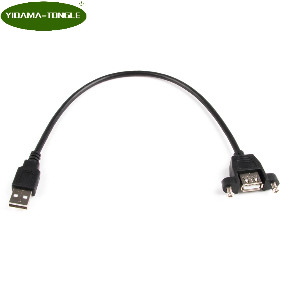 USB 2.0 A Male to USB2.0 A Female Extension Molded Panel Mount Extention Port Cable USB 2.0 Male to Female Panel Cord