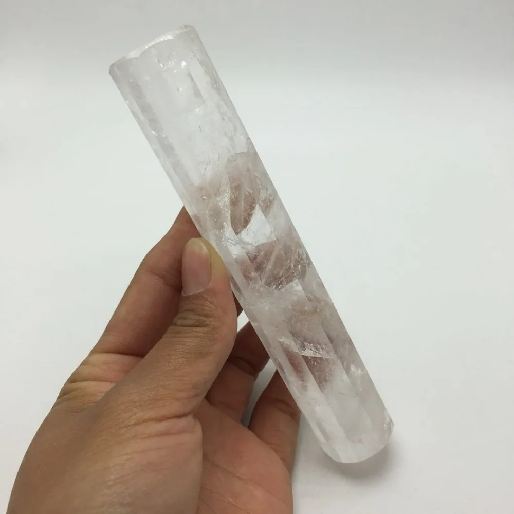 9 facets Natural clear quartz crystal gemstone wand meditation healing chakra rock quartz crystal gemstone column wand wholesale