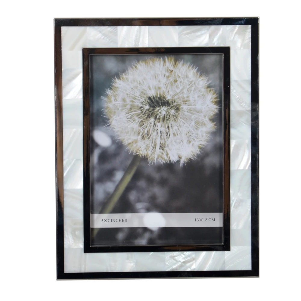Fashionable Natural Seashell Photo Frames, Hand-Made Home Deco, Framing Display, YSPF-007