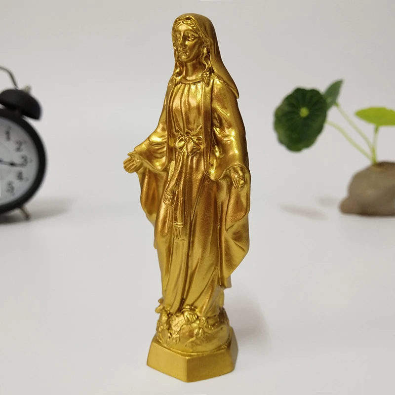 Golden Jesus & Madonna Figurines 3