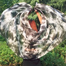 New tie-dye 100% real Silk Belly Dance Veils nice Gradient color Silk Shawl for Dancing Stage Performance silk hand-Scarf Props