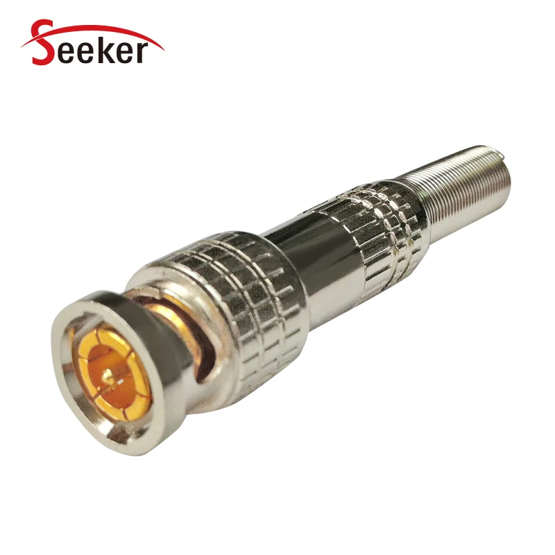 10pcs / lot CCTV BNC Connector Male Coaxial RG59 Connector for CCTV DVR and Cameras Twist Spring BNC Connector CCTV Accessories