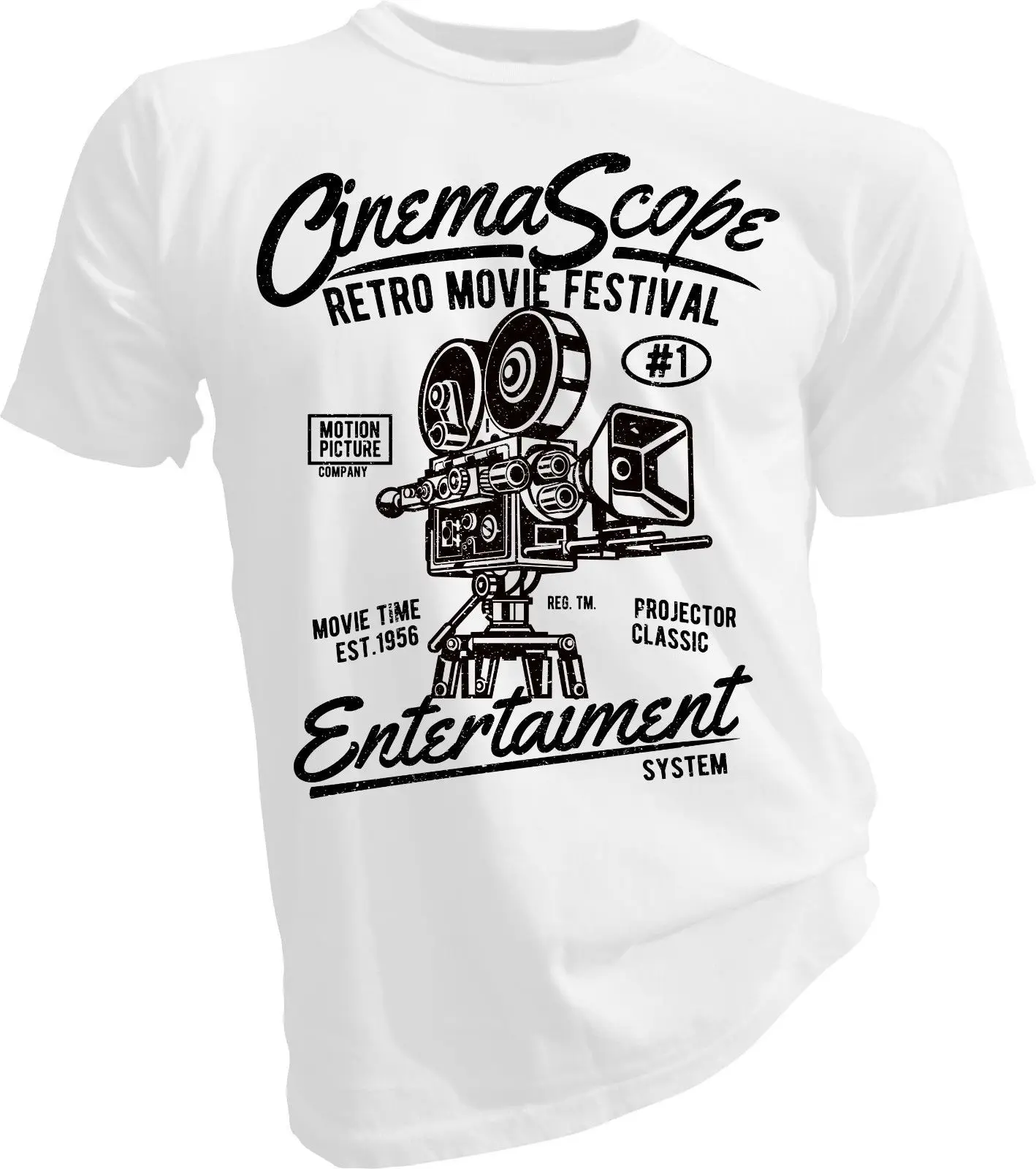 2019 New Fashion Men Tee Shirt Cinema Scope, Movie, Camera, Style Adult Unisex & Female T-Shirt