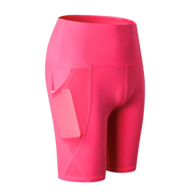 2023 Summer Gym Shorts Women High Waist Compression Quick Dry Yoga Shorts femme Fitness Running Push Up Shorts Pockets Design