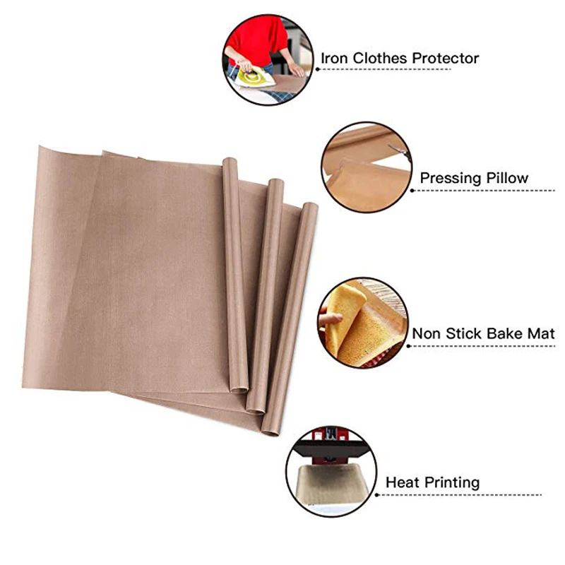 UPORS 3Pcs/Set 40*60cm Baking Mat Reusable Sheet Heat Resistant Craft Mat Oil Proof Paper Non Stick Baking Mat BBQ Baking Tools