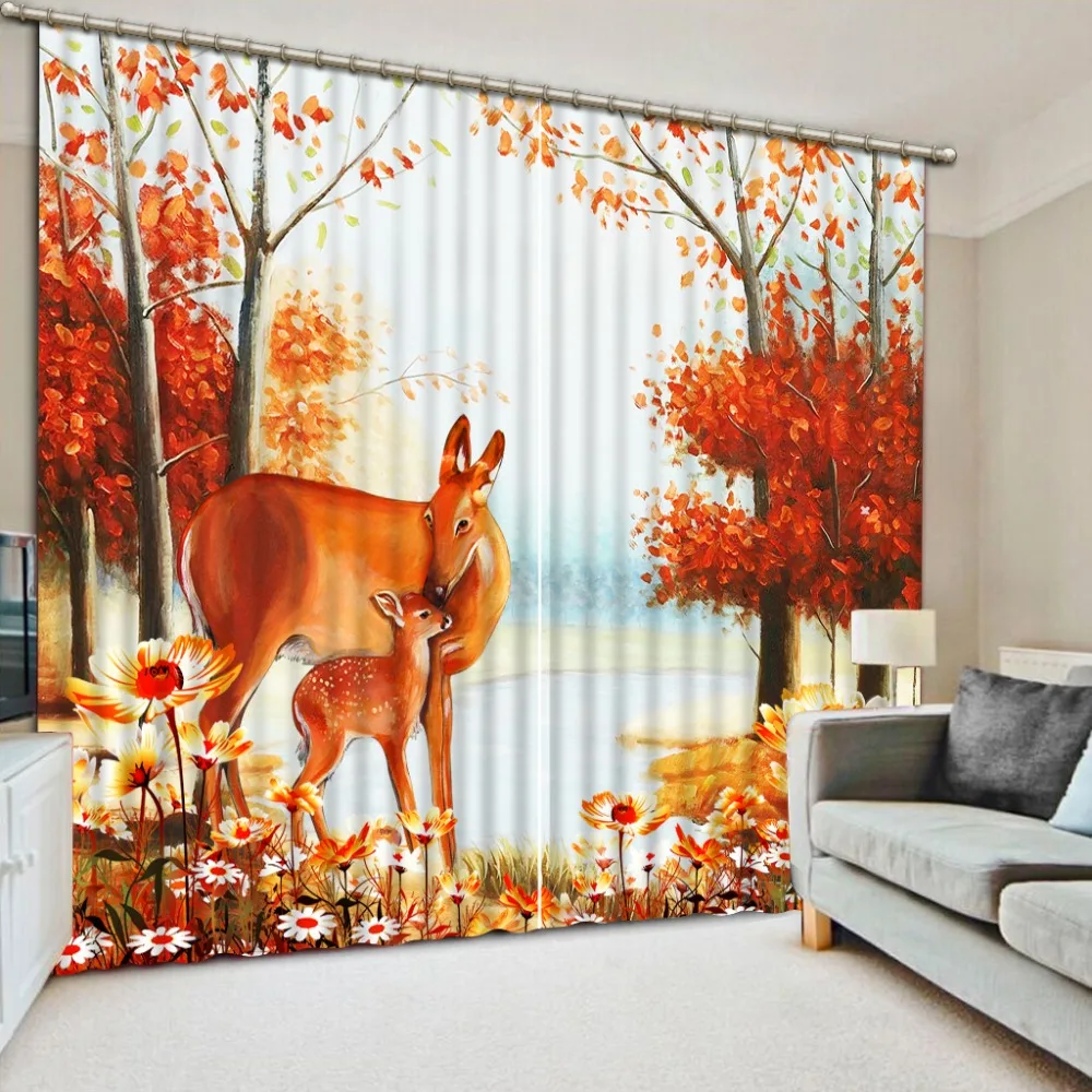 Animal landscape blackout curtains Used for bedroom living room windows photo curtains 3d Home modern curtains