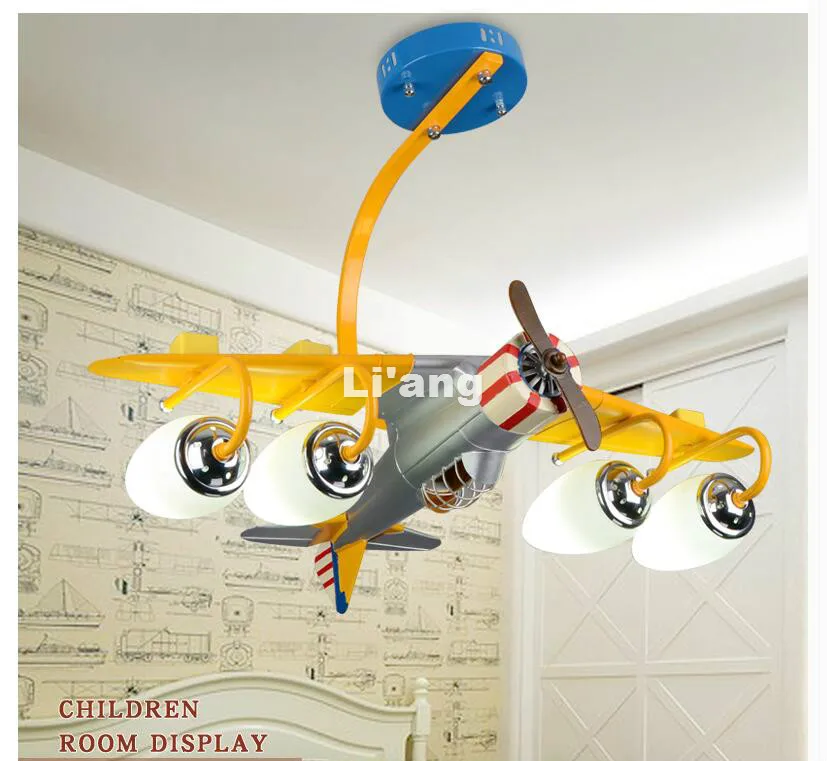 Home Decorative Ceiling Lights Plane Design Eye-protective LED E27 AC Ceiling Lamp Remote Control Modern Children Ceilling Light