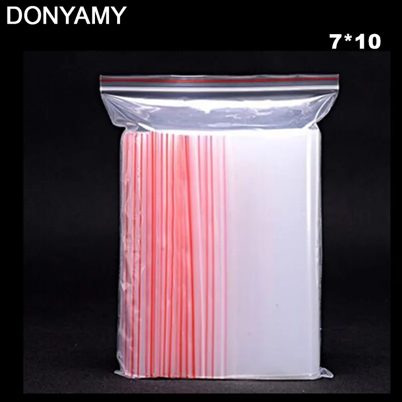 DONYAMY 1000Pcs Self Sealing Zip Lock Plastic Bags 7x10cm/packaging bags