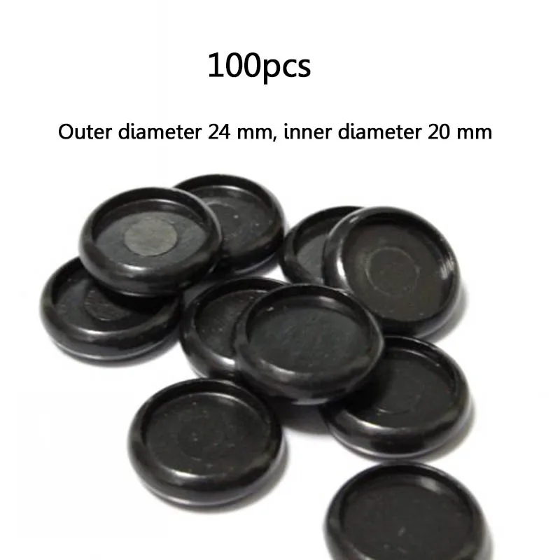100Pcs Bunte Lose Buch Bindung Disc Schwarz Kunststoff Runde Schnalle Circa Rolle Pilz Buch Bindung Disc Runde Büro Liefert