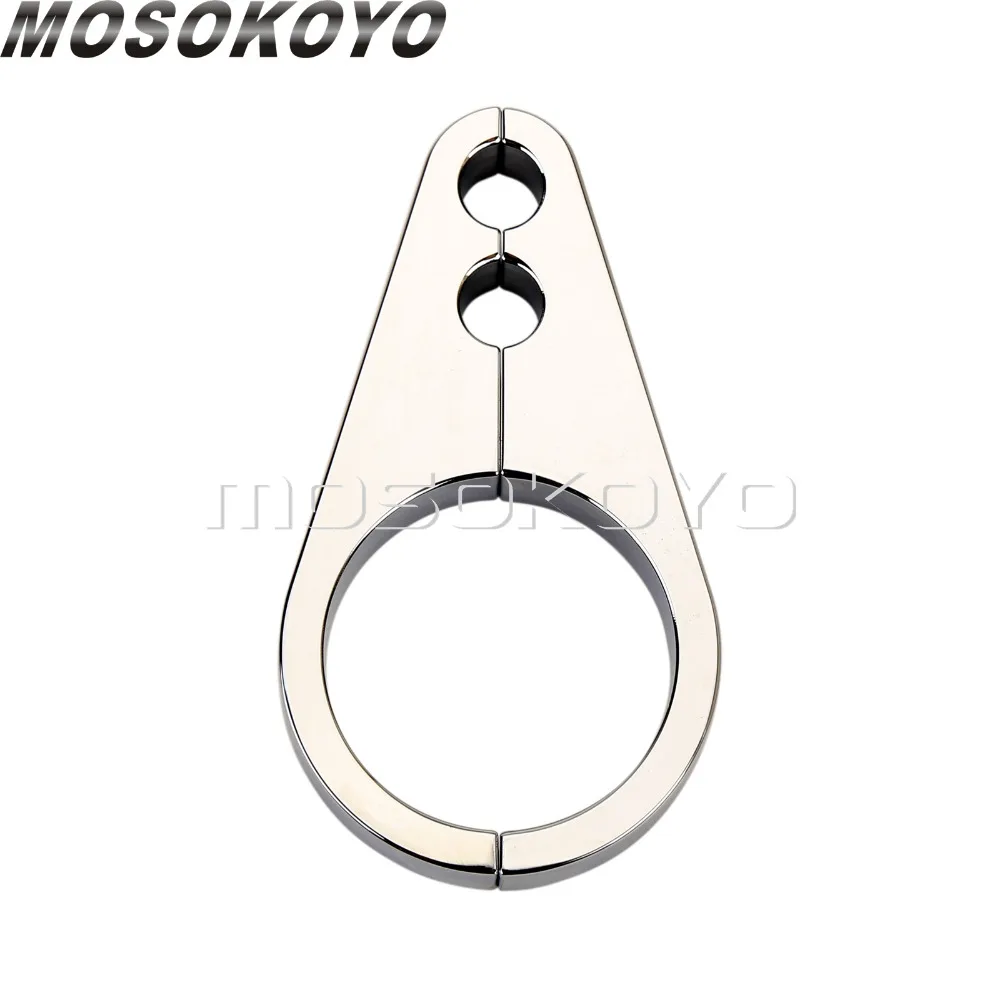 2X Chrome Motorcycle 32mm Brake Cable Clamp 1-1/4\