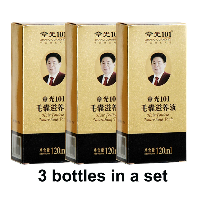 Zhangguang 101 Hair follicle nourishing tonic 3 pieces 3x120ml Hair Regain Tonic Hair Treatment Regrowth 101 hair 100% original