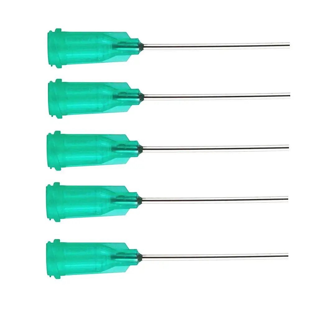 100pcs, Dispensing Needles with Luer Lock 18G x 1"(1Inch Length), Blunt Tip Syringe Needle 18Ga For Mixing Many Liquid