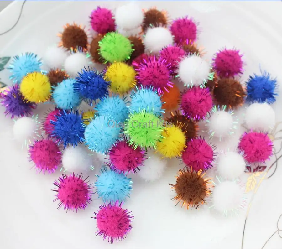 1000pcs mix color Pom pom ball pompom yarn pom pom decoration decor handmade project supply Garland crochet cotton decor