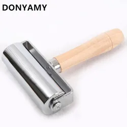 DONYAMY 1PCS 100mm Leather Glue Edges Laminating Roller Craft DIY Handmade Crease Tool Leather Craft Roller