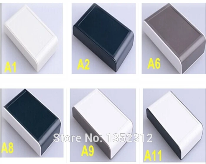 

Free shipping 25 pcs/lot 95*55*23mm 6 colors plastic samll enclosure for electronic desktop instrument box DIY project box