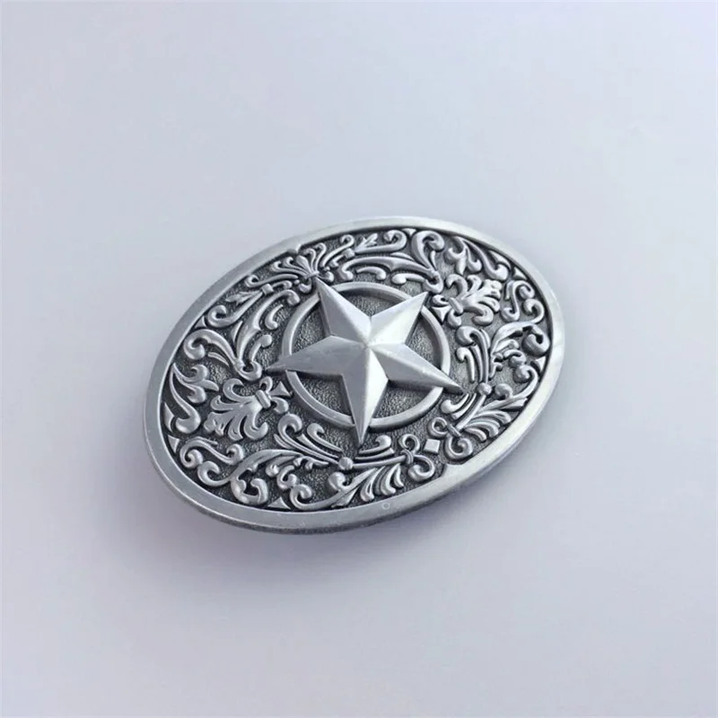 New Vintage Southwest Flower Western Star Oval Belt Buckle also Stock in US Gurtelschnalle Boucle de ceinture BUCKLE-WT065AS