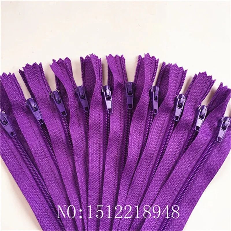 10pcs ( 20 Inch ) 50cm Deep Purple Nylon Coil Zippers Tailor Sewer Craft Crafter's &FGDQRS #3 Closed End