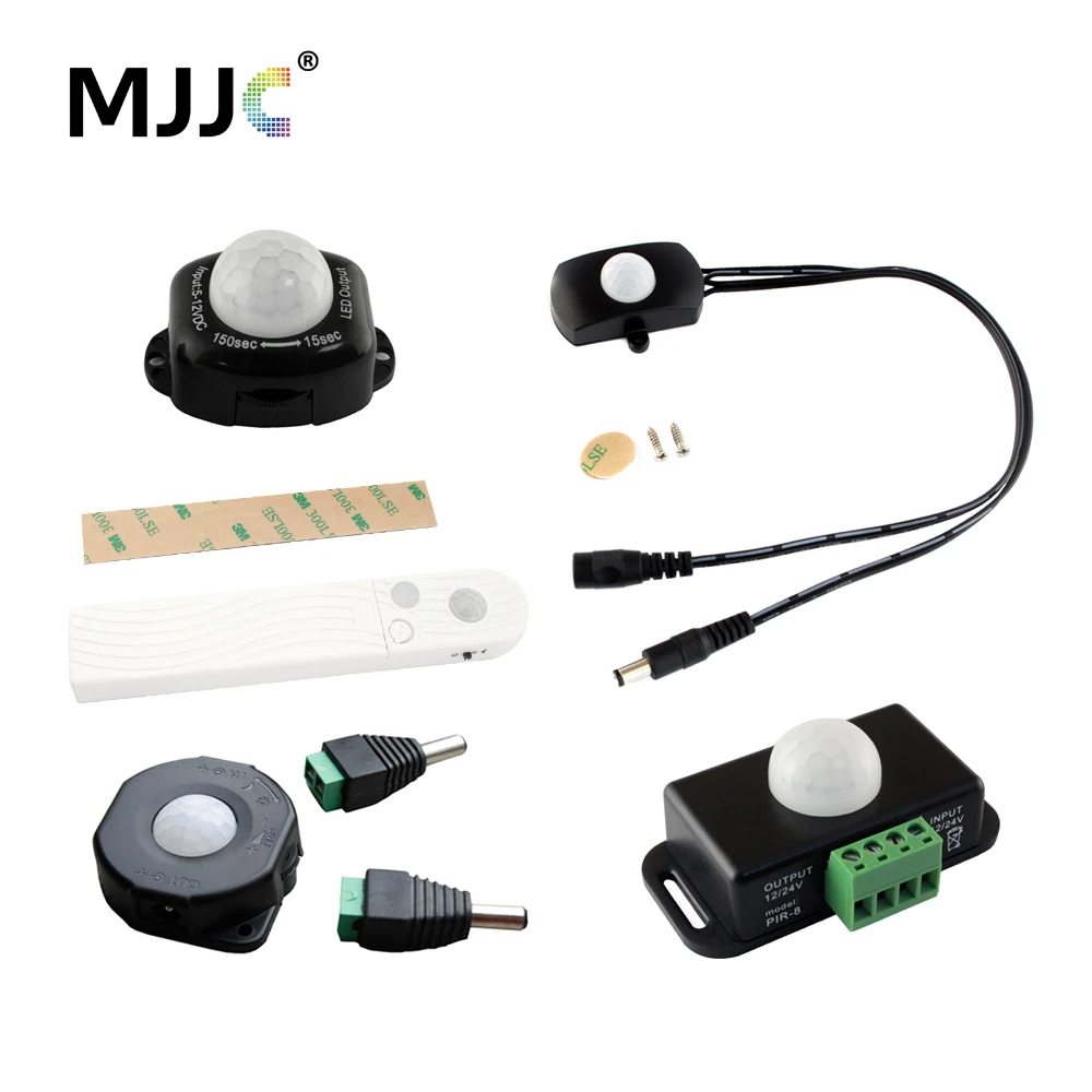 Motion Sensor 12V 24V 5V DC Movement Detector Timer Automatic Switch ON OFF PIR Infrared LED Strip Motion Sensor Light Switch