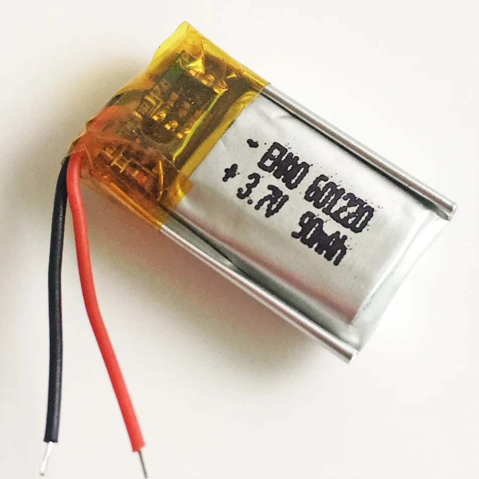 601220 3.7V 90mAh litowo-polimerowa LiPo akumulator do Mp3 słuchawki z Bluetooth rejestrator zestaw słuchawkowy wideo