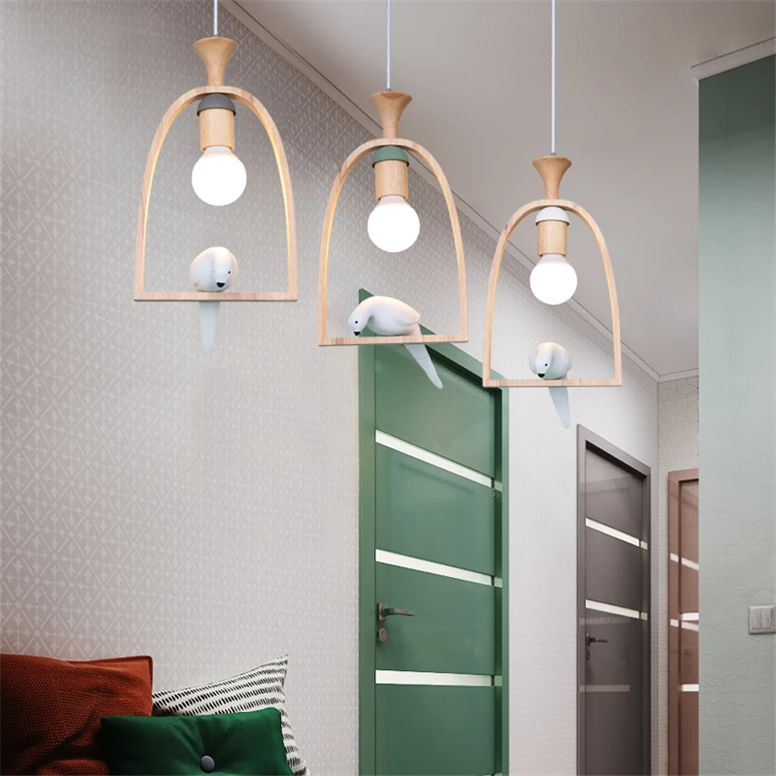 الشمال الحديثة قلادة أضواء الطيور مطعم قاعة الطريق مدخل في شرفة غرفة نوم غرفة معيشة مصابيح معلقة تركيبات #2