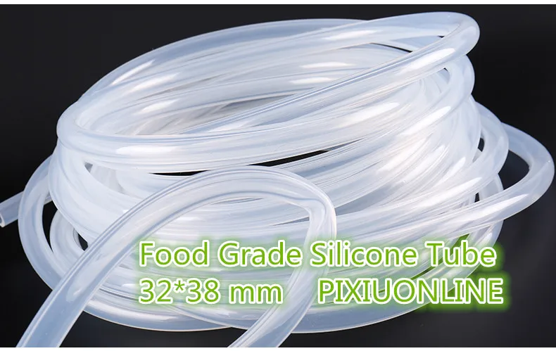 1PCS  YT841  Imported Silicone Tube Food Grade Capillary Transparent Hose   32 mm* 38 mm   Plumbing Hoses  1Meter