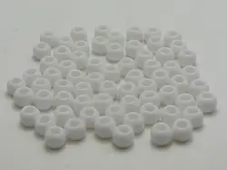 500 White Color Acrylic Round Pony Beads 6X4mm for Kids Craft Kandi Bracelet