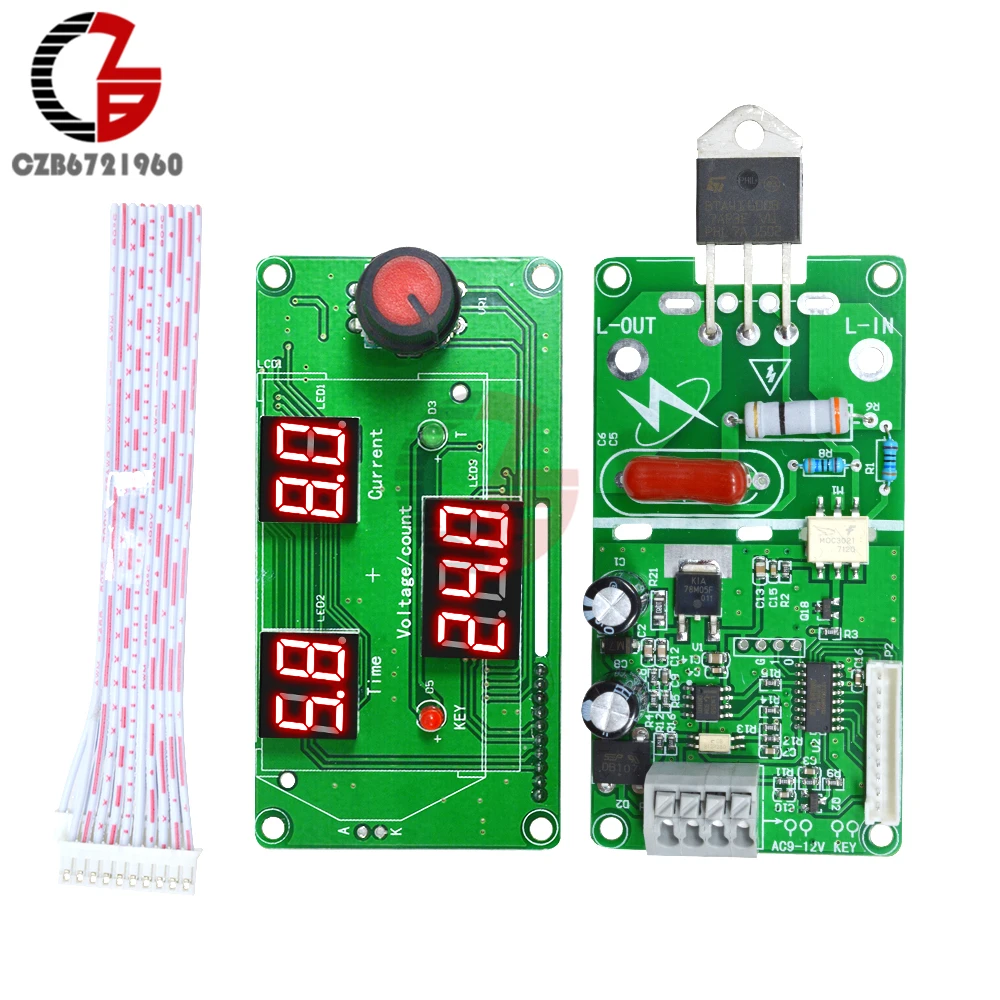 40A 100A Single Double Pulse Digital Spot Welder Weldering Controller Board Spot Solder Soldering Machine Time Control Module