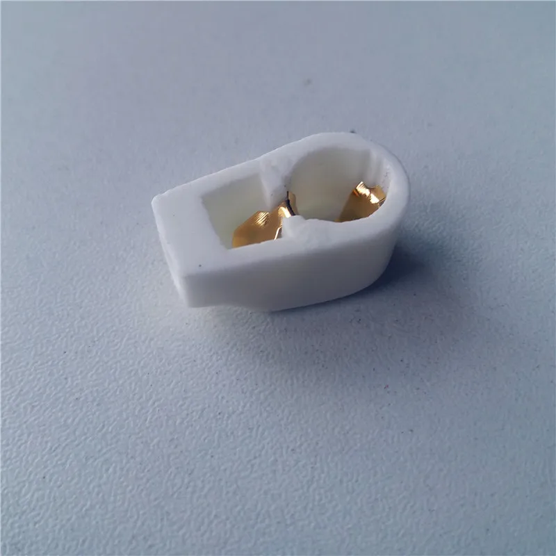 10pcs Tube Caps Ceramic shield caps MCXG 7.4mm electron tube plate caps golden foot for 807/6146B/FU7/FU25/310A tube amplifier