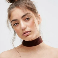 Black White Brown Velvet Chokers Necklace for Women Ketting Lady Statement Necklace Jewelry Female Neck Party Bijoux