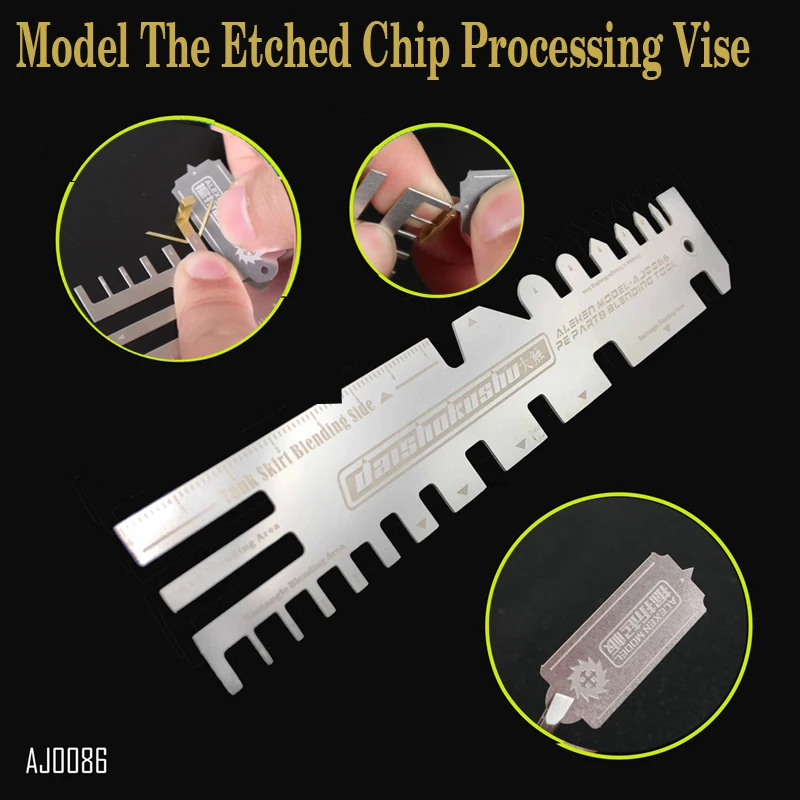 Hobby Tanks Ships Photo-etching Parts Folding Tool Hand Pressure Type Auxiliary Ruler Model The Etched Chip Processing Vise