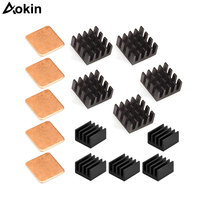 15pcs/lot Raspberry pi 4 B heatsink kit aluminum +copper heat sink cooling cooler parts for raspberry pi 4/3/2/B/B+ Model B/B+