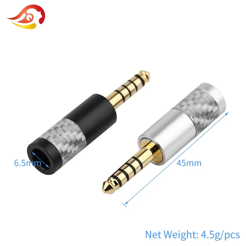 QYFANG 4.4mm 5 Poles HiFi Headphone Pin Plug Audio Jack Splice Adapter For NW-WM1Z NW-WM1A AMP Player Solder Wire Connector Plug