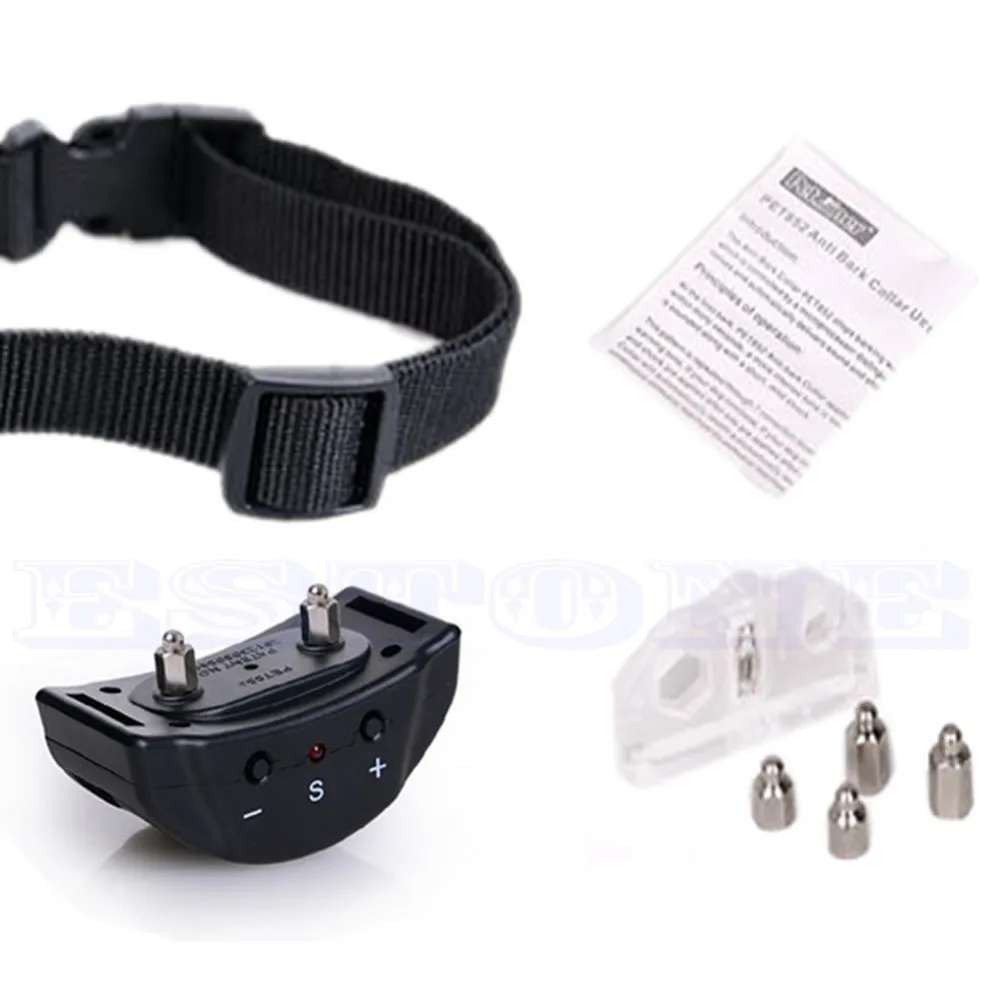 Electric Anti Bark Collar Small Pet Dog No Barking Tone Shock Training for Indoor Outdoor Little Dogs Teaching Tool