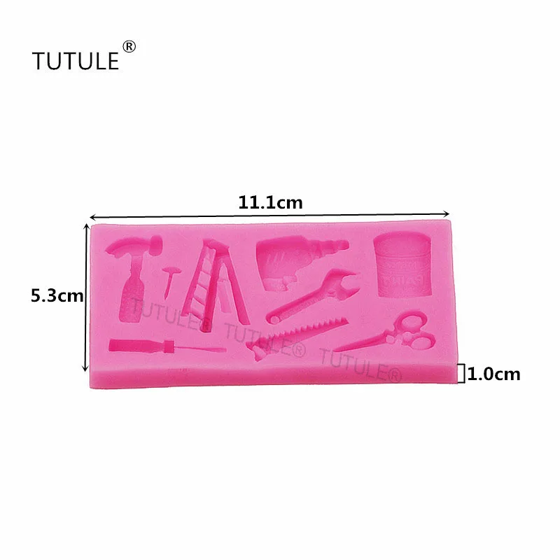 Gadgets-DIY Hardware Tools SILICONE MOLD Includes Paint Ladder Hammer Saw Drill Scissors Screwdriver & More Food Grade mold