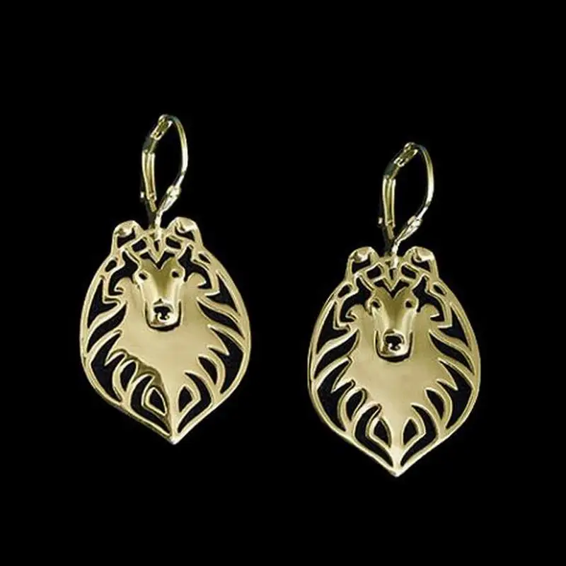 Women's Alloy Rough Collie Jewelry Metal Dog Earrings