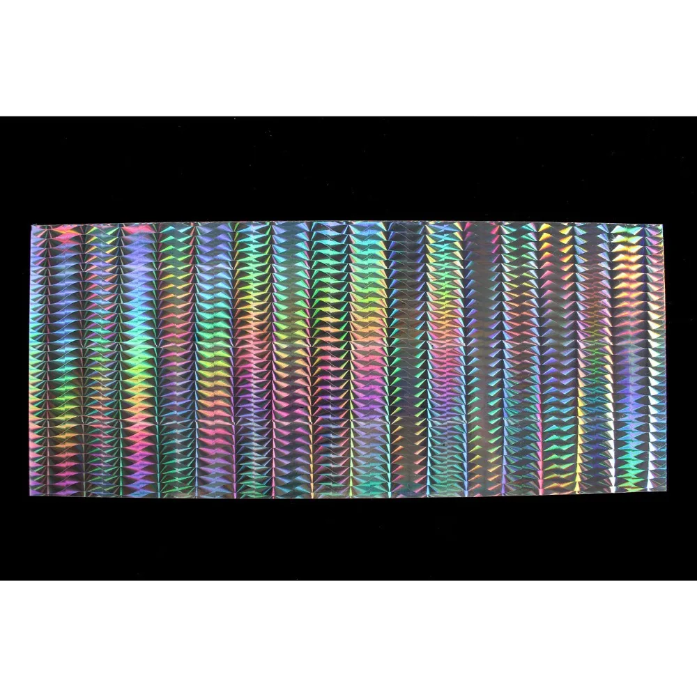 Tigofly 6 pcs 10X21cm Holographic Adhesive Film Flash Artificial Fish Skin DIY Jig Sticker Hard Baits Lures sticker Fly Tying