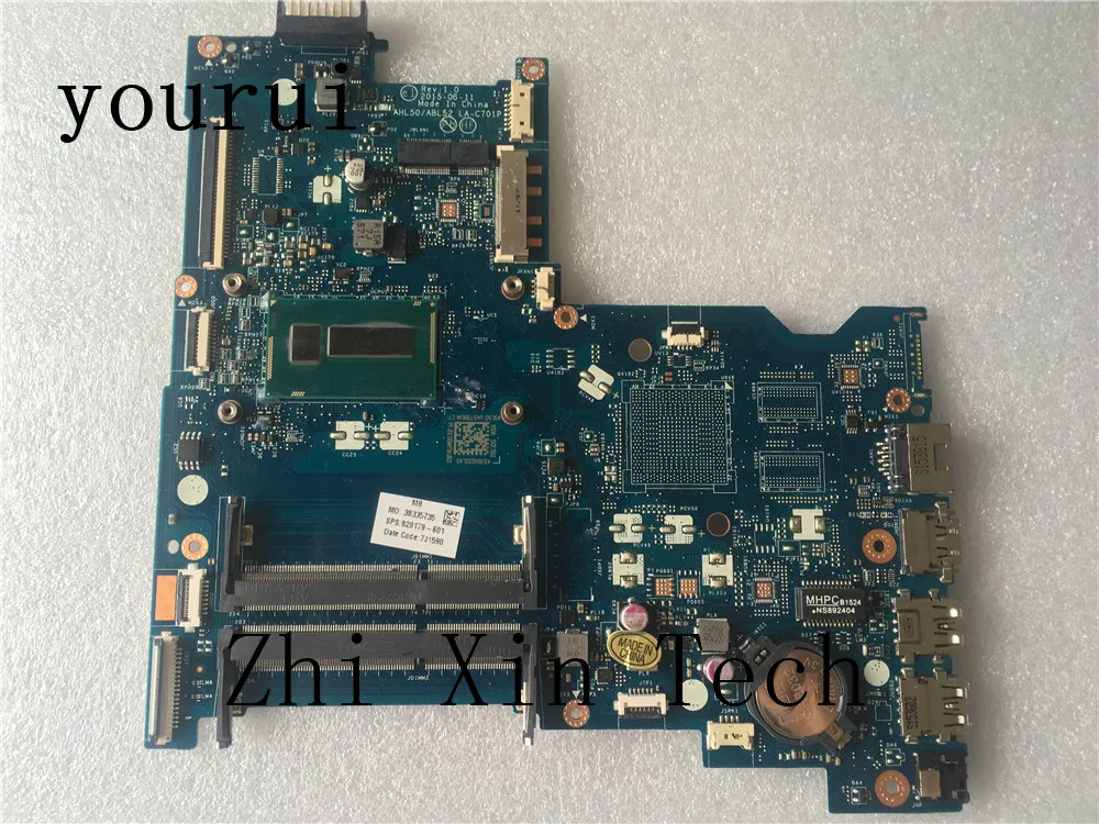 yourui For HP 15-AC Laptop Motherboard 828179-001 828179-601 AHL50/ABL52 LA-C701P With i3-5005u CPU DDR3 Fully Tested working