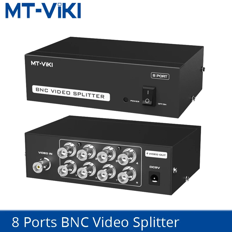 

MT-VIKI 8 Port BNC Video Splitter 1 in 8 out Surveillance Camera Video Monitor Screen Splitter MT-108BC