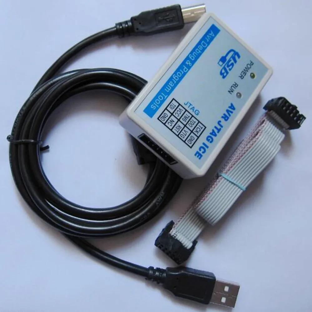 AVR JTAG ICE Simulator Downloader (with housing / overcurrent protection / supply cable)