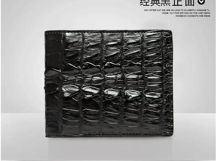 100% genuine alligator skin leather men wallet crocodile leather skin wallets and purse, luxury money clip for business men