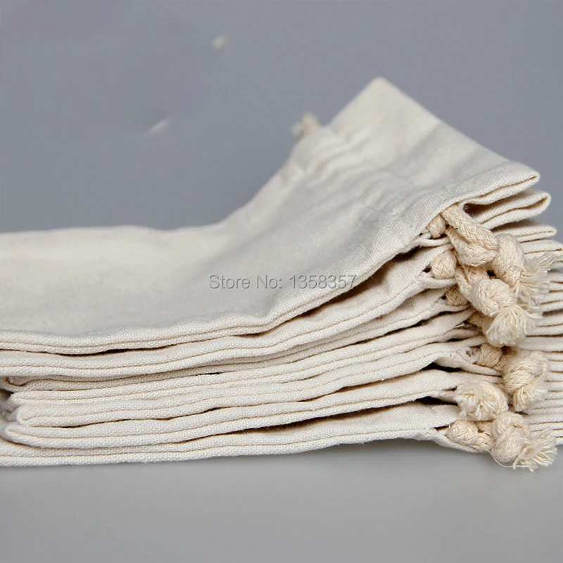 

100pcs/lot wholesale jute/linen/flax drawstring gift bags for cosmetic/herb/bangle packaging,Size be customized,Various colors