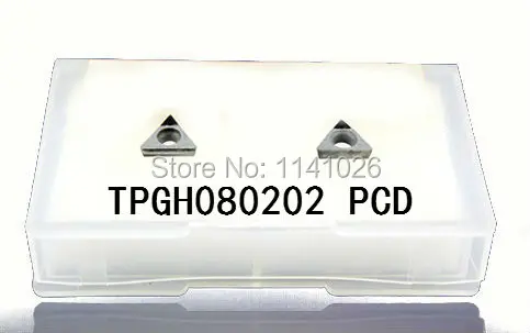 شحن مجاني 2 قطعة TPGH080202 PCD الماس إدراج ، كربيد طحن إدراج ، CNC إدراج ، تحول إدراج