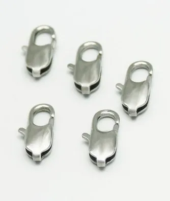 Fate Love 100pcs 11mm top selling jewelry finding 100% Stainless steel Lobster Clasps Fit Chain  DIY jewelry accessories